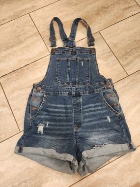 Denim Short Overalls - Blue Jean Shorts